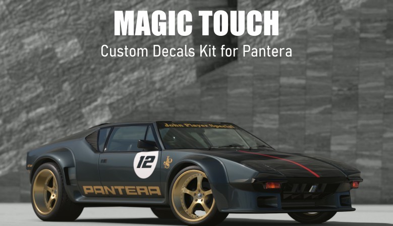 01GT - DE TOMASO PANTERA T-shirt and sticker decals